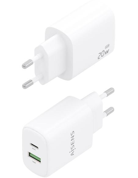 Aisens A110-0909 Cargador USB-A/USB-C Blanco