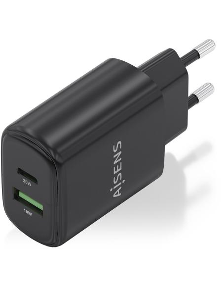 Aisens A110-0910 Cargador USB-A/USB-C Negro