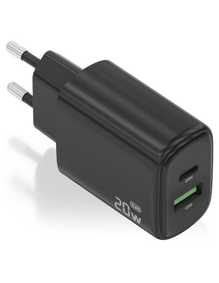 Aisens A110-0910 Cargador USB-A/USB-C Negro