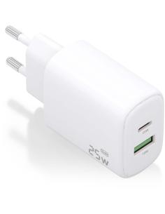 Aisens A110-0911 Cargador USB-A/USB-C 25W Blanco-AATCAT0495