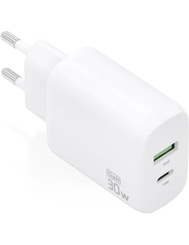 Aisens A110-0923 Cargador USB-A/USB-C 33W Carga Rápida Blanco