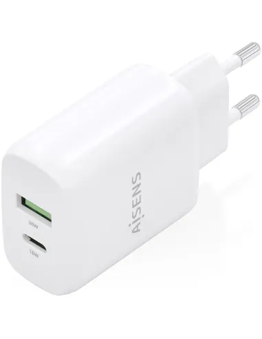 Aisens A110-0923 Cargador USB-A/USB-C 33W Carga Rápida Blanco