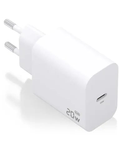 Aisens A110-0938 Cargador de Smartphone GaN 20W 1xUSB-C PD30 Blanco
