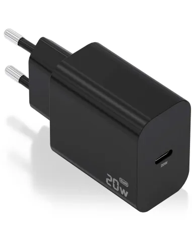 Aisens A110-0939 Cargador de Smartphones GaN 20W 1xUSB-C PD30 Negro