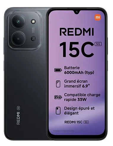 Xiaomi Redmi 15C 5G 4/128GB Negro Medianoche