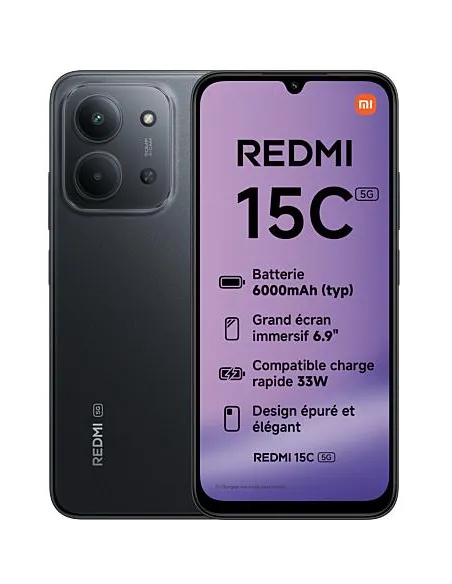 Xiaomi Redmi 15C 5G 4/128GB Negro Medianoche