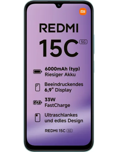 Smartphone Xiaomi Redmi 15C 5G 4/128GB Verde