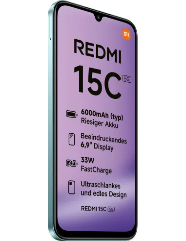 Smartphone Xiaomi Redmi 15C 5G 4/128GB Verde