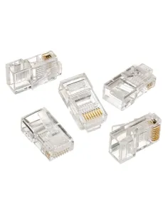 Gembird LC-8P8C-001/100 Conector RJ45 Cat.5 UTP Sólidos 100 Unidades Transparente-ANEAHE0470