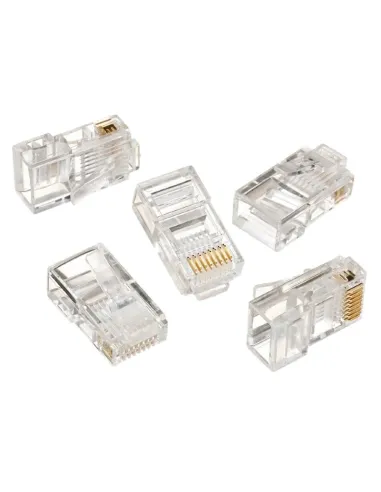 Gembird LC-8P8C-001/100 Conector RJ45 Cat.5 UTP Sólidos 100 Unidades Transparente