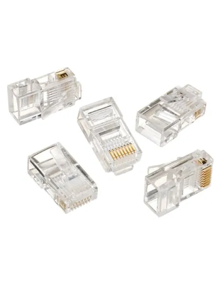 Gembird LC-8P8C-001/100 Conector RJ45 Cat.5 UTP Sólidos 100 Unidades Transparente