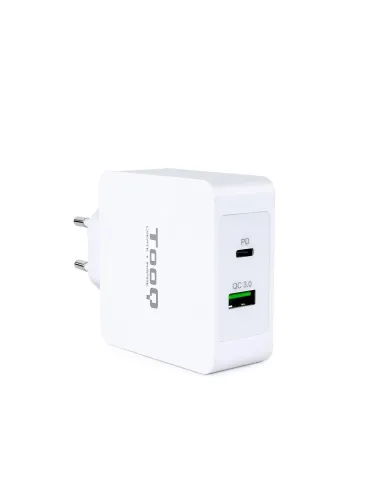 TooQ TQWC-2SC03WT Cargador de Pared Universal USB-A/USB-C 48 W Carga Rápida Blanco