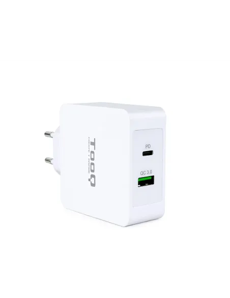 TooQ TQWC-2SC03WT Cargador de Pared Universal USB-A/USB-C 48 W Carga Rápida Blanco