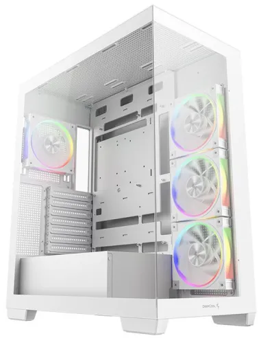 DeepCool CG580 4F V2 RGB Blanca 4 Ventiladores PWM-ARGB Vidrio Templado