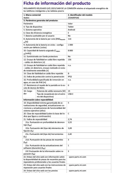 Tablet Xiaomi Redmi Pad 2 Pro 12.1 6GB/128GB Morado