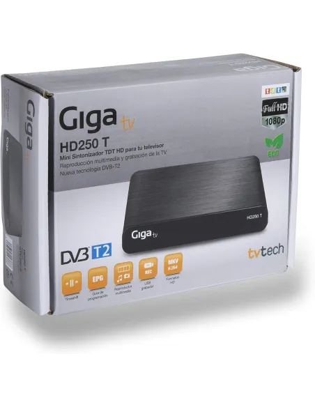 GigaTV GTV-250-0 Receptor TDT Negro