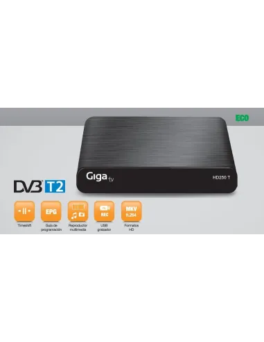 GigaTV GTV-250-0 Receptor TDT Negro