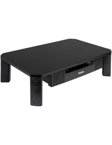 Tooq TQMMPD02 Soporte Elevador Multiusos con Cajón para Monitor/Portátil Negro