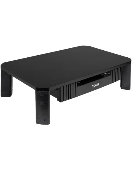 Tooq TQMMPD02 Soporte Elevador Multiusos con Cajón para Monitor/Portátil Negro