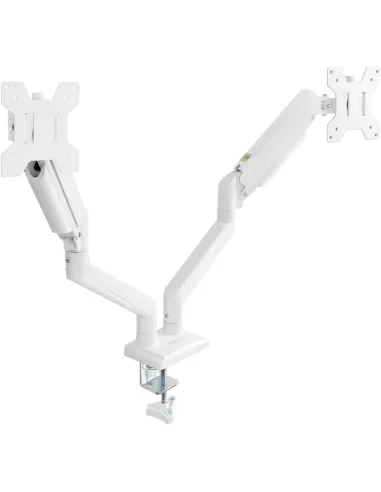 TooQ DB1434TNR-W Soporte de Mesa 2 Brazos para 2 Pantallas 13”-34” Blanco