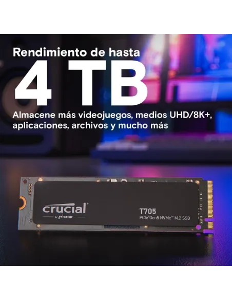 Disco Duro SSD Crucial T705 2TB CT2000T705SSD3 PCIe Gen5