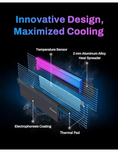 Memoria RAM Biwin DW100 Black Opal RGB BXL53260DW1-D36DB