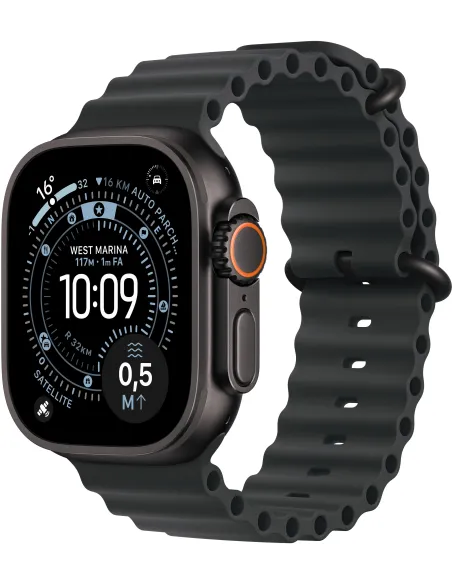 Apple Watch Ultra 3 GPS + Cellular 49mm MF0J4QL/A Caja de Titanio Negro con Correa Ocean Negra (Talla Única)