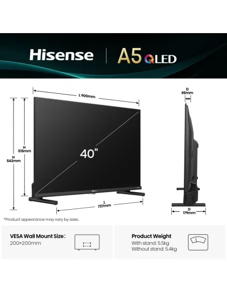 Televisor Hisense 40A5Q