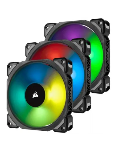 Corsair ML120 PRO RGB Triple Pack  Ventiladores Levitación Magnética Negros + Lightning Node & Hub