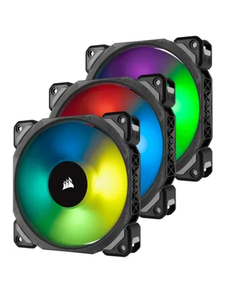 Corsair ML120 PRO RGB Triple Pack  Ventiladores Levitación Magnética Negros + Lightning Node & Hub