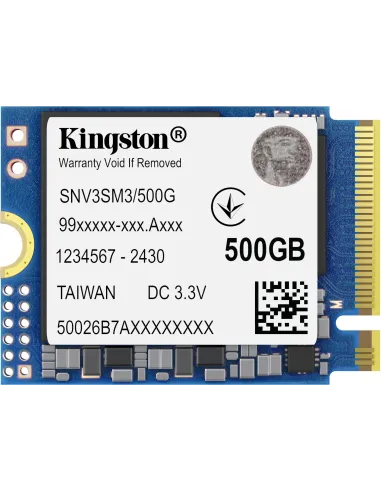 Kingston 500G NV3 500GB SNV3SM3/500G M.2 2230 PCIe 4.0 NVMe 3D NAND Alto Rendimiento