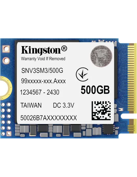 Kingston 500G NV3 500GB SNV3SM3/500G M.2 2230 PCIe 4.0 NVMe 3D NAND Alto Rendimiento