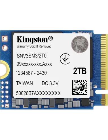 Kingston 2000G NV3 SNV3SM3/2T0 PCIe 4.0 NVMe 3D NAND Alto Rendimiento