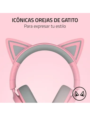 Auriculares gaming RAZER KRAKEN KITTY V3 X QUARTZ Rosa