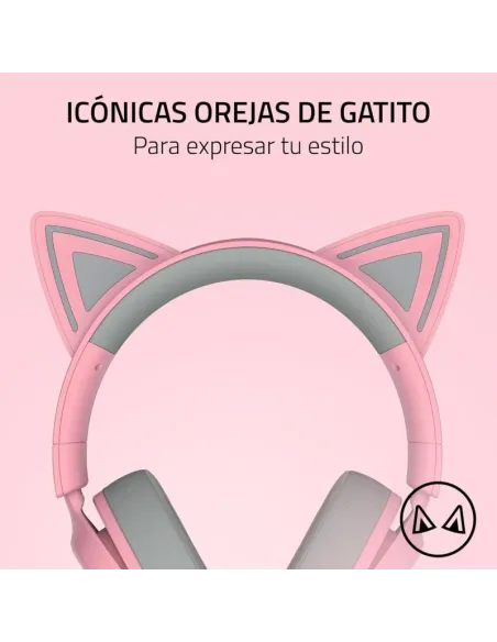 Auriculares gaming RAZER KRAKEN KITTY V3 X QUARTZ Rosa