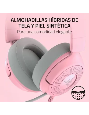 Auriculares gaming RAZER KRAKEN KITTY V3 X QUARTZ Rosa