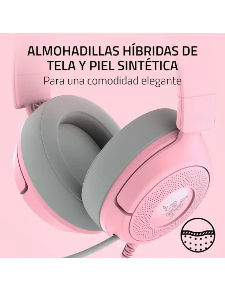 Auriculares gaming RAZER KRAKEN KITTY V3 X QUARTZ Rosa
