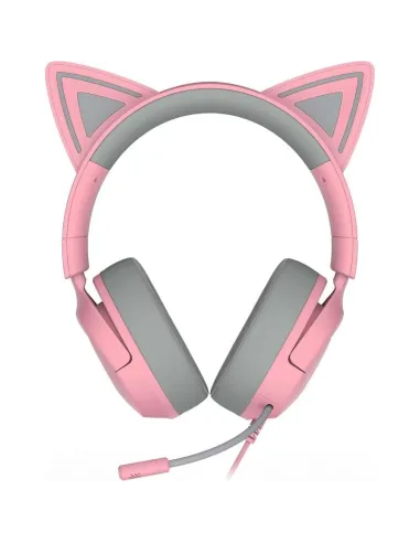 Razer Kraken Kitty V3 x Quartz Rosa con cable , Orejas de Gato y Micrófono Cardioide