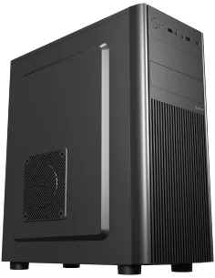 UNYKAch Caja ATX UK8026 Negra Midi Tower/USB-C/Audio HD/Soporte 5 Discos/ATX-MATX-ITX