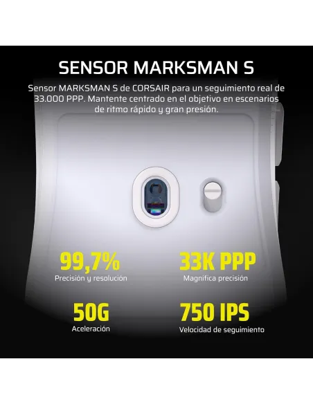 Ratón gaming inalámbrico Corsair Sabre V2 Pro (Negro)