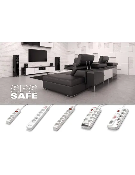 Salicru SPS SAFE 6S (680DA000002) – Regleta 6 tomas Schuko con Protectores eléctricos activos de última generación
