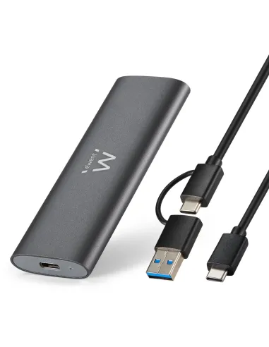 Ewent EW7060 Caja para Disco Duro Externo SSD Gris Oscuro