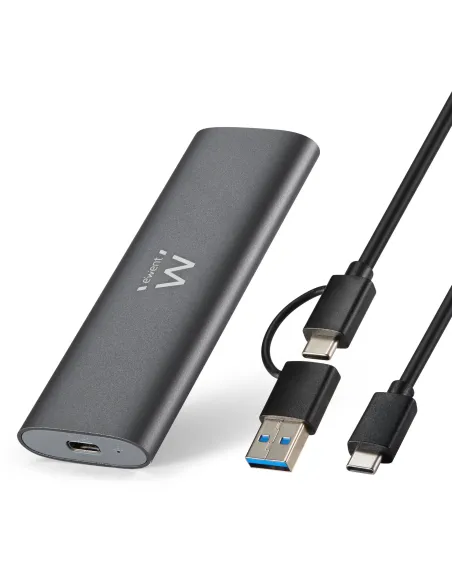 Ewent EW7060 Caja para Disco Duro Externo SSD Gris Oscuro