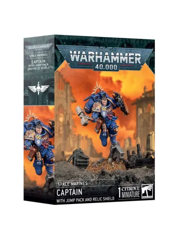 Capitán con propulsor de salto y escudo reliquia Space Marines Warhammer 40.000