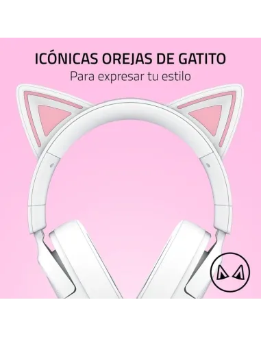 Auriculares gaming RAZER KRAKEN KITTY V3 X QUARTZ Blancos