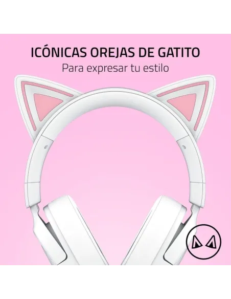 Auriculares gaming RAZER KRAKEN KITTY V3 X QUARTZ Blancos
