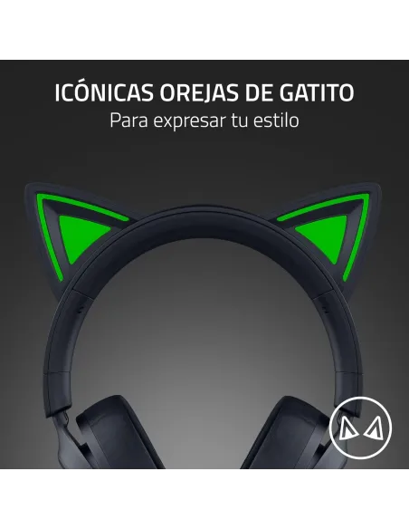 Auriculares gaming RAZER KRAKEN KITTY V3 X QUARTZ Negros