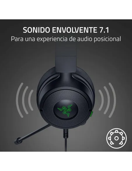 Auriculares gaming RAZER KRAKEN KITTY V3 X QUARTZ Negros