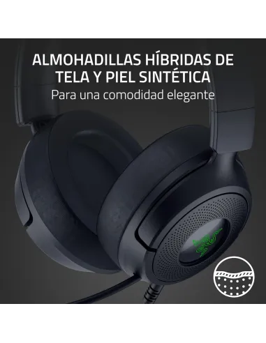 Auriculares gaming RAZER KRAKEN KITTY V3 X QUARTZ Negros
