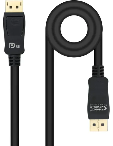 Nanocable 10.15.2802 Cable Displayport 1.4 CCS Macho/Macho 2M Negro
